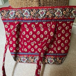 Vera Bradley Red Leaf Villager Bag